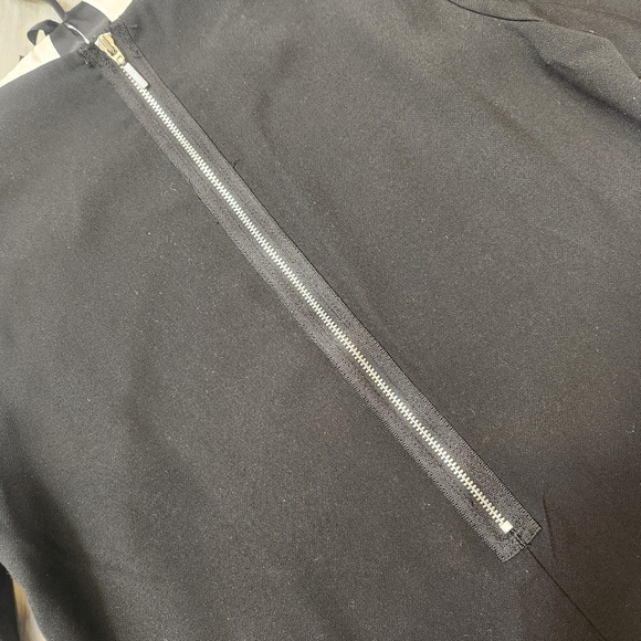 Gap mini dress 4 black shift 3/4 sleeve feminine comfort back zipper short - Picture 7 of 8